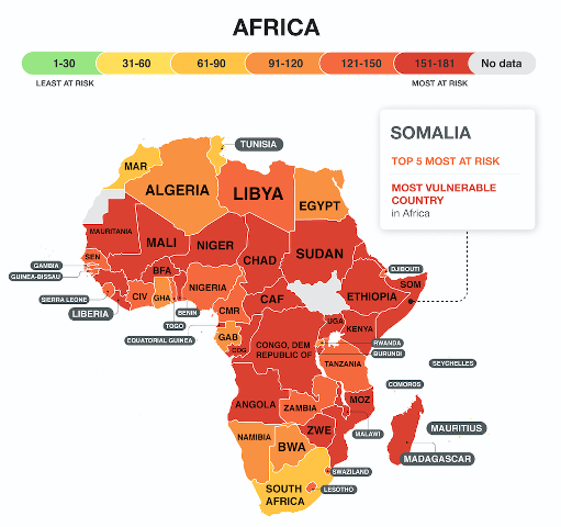 africa climate risk map